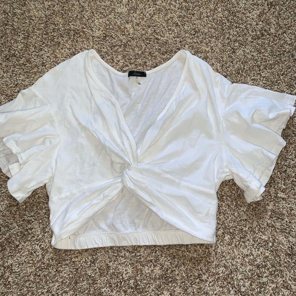 Soprano Cropped Twist Shirt